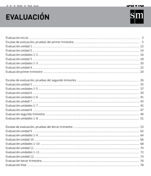 Evaluaciones Matemáticas 4 Primaria SM SAVIA PDF