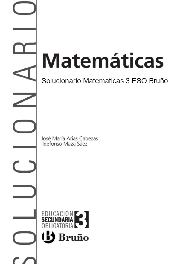 Solucionario Matematicas 3 ESO Bruño