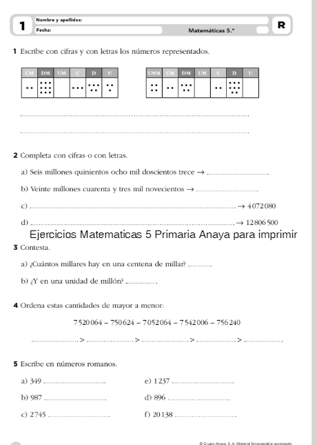 Ejercicios Matem ticas 5 Primaria Anaya Para Imprimir PDF Ejercicios Matem ticas 5 Primaria Anaya Para Imprimir PDF